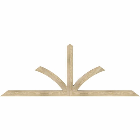 Ekena Millwork Richland Rough Sawn Timber Gable Bracket, Douglas Fir, 96"W x 36"H x 4"D x 4"F, 9/12 Pitch GBW096X36X0404RIC00RDF